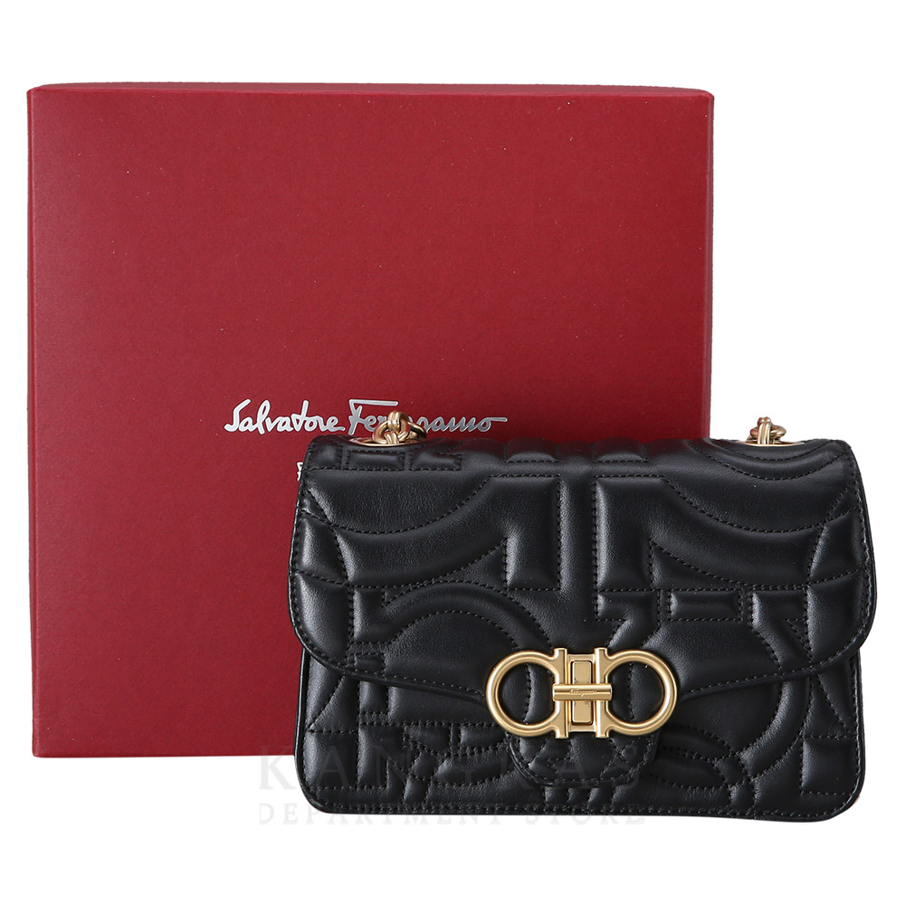 FERRAGAMO(USED)페레가모 간치니 체인 숄더백